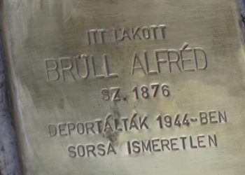 Brüll Alfréd botlatókő avatása