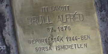 Brüll Alfréd botlatókő avatása