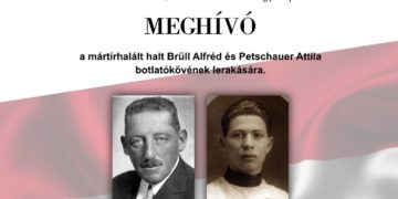 MEGHÍVÓ- Mártírhalált halt Brüll Alfréd és Petschauer Attila botlatókövének lerakása
