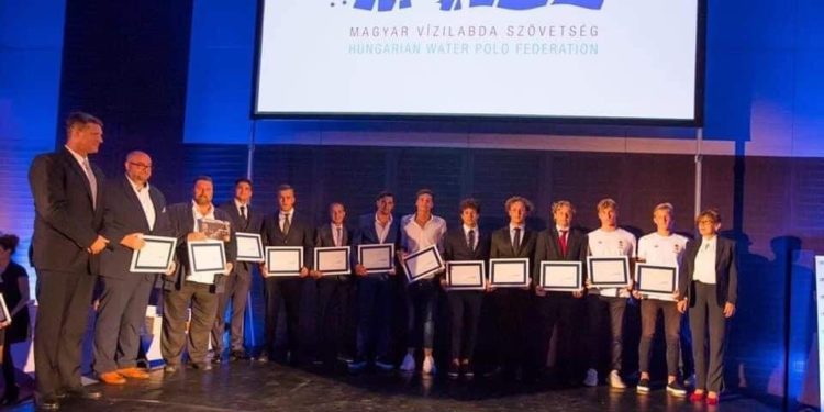 A Magyar Vízilabda Szövetség kedden ünnepelte meg sikeres válogatottjait