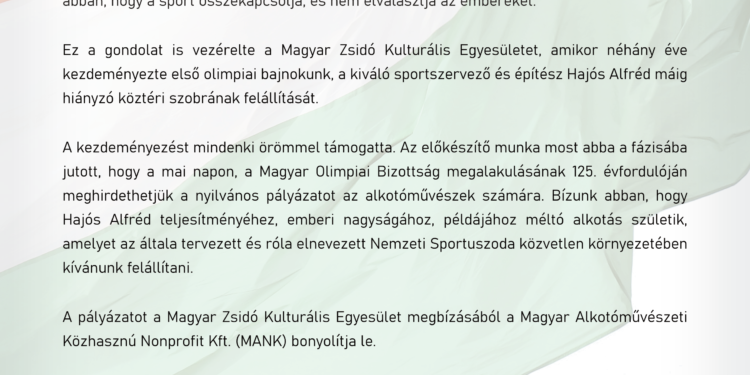 Hajós Alfréd felhívás – NEKIK SZÓLT A HIMNUSZ