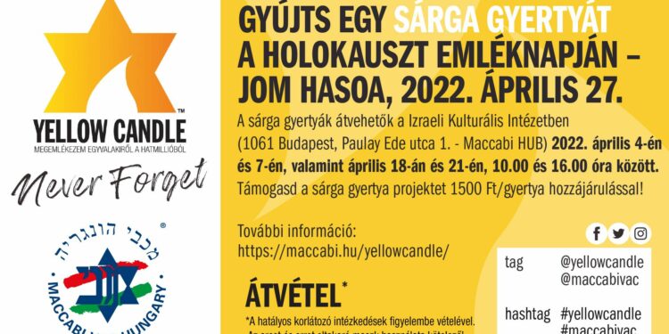 Gyertyagyújtás a Holokauszt emléknapján